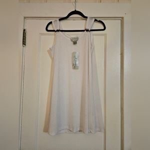 NWT Bathing Suit Cover Shear Flowy. Decorative rings on shoulders. Size Small